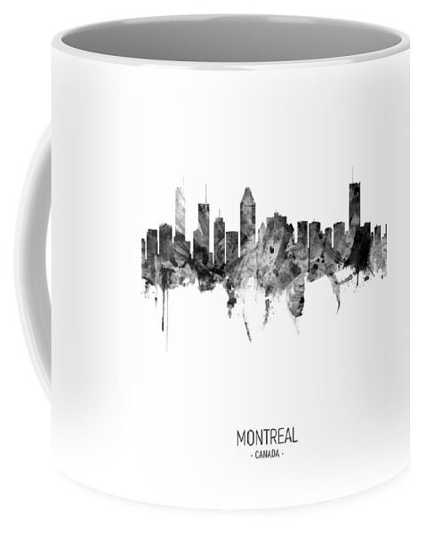 Montreal Coffee Mug featuring the digital art Montreal Canada Skyline by Michael Tompsett