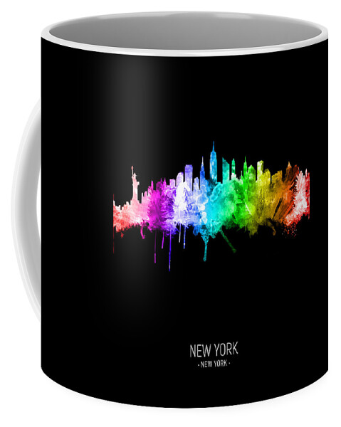 New York Coffee Mug featuring the digital art New York City Skyline #23 by Michael Tompsett