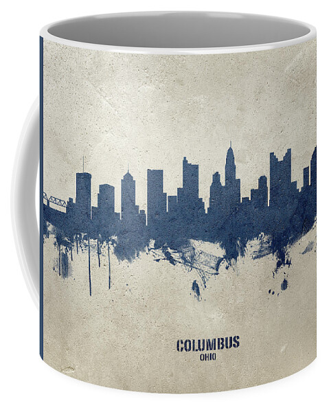 Columbus Coffee Mug featuring the digital art Columbus Ohio Skyline by Michael Tompsett