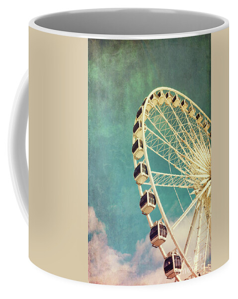 Activity Coffee Mug featuring the photograph Ferris wheel retro #3 by Jane Rix