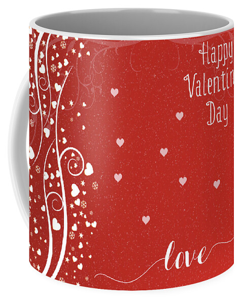 Red Coffee Mug featuring the photograph Happy Valentines Day by Cathy Kovarik