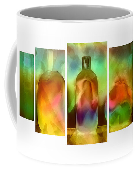Photo Painting Coffee Mug featuring the photograph 3 Small Vases Sittin' On A Shelf by Rene Crystal
