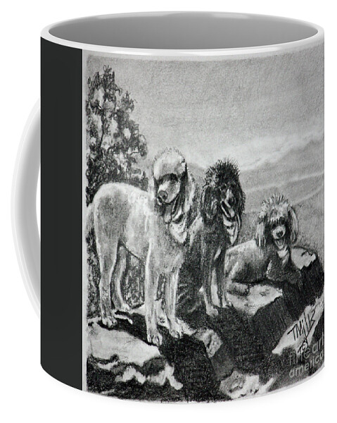 Drawing Coffee Mug featuring the drawing 3 Standards by Terri Mills