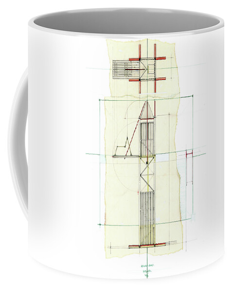 Outdoor Coffee Mug featuring the drawing Suburban Follies, Structures For The Residential Landscape #1 by Paul HAIGH