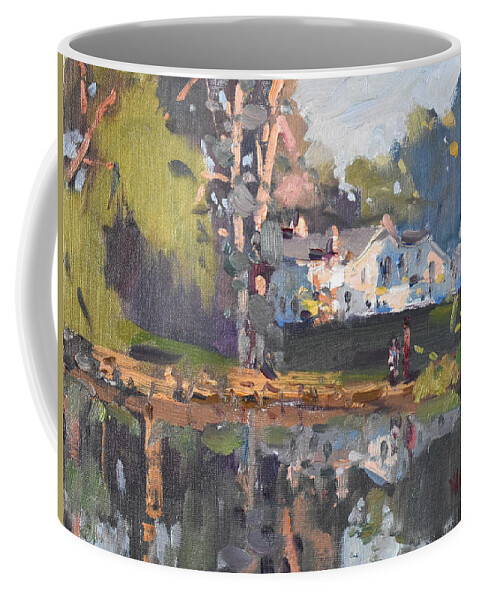 Sunset Coffee Mug featuring the painting Sunset by Ylli Haruni