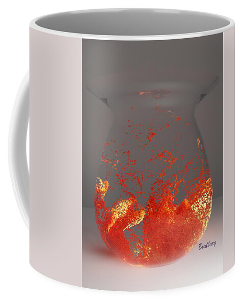 Nft Coffee Mug featuring the digital art 301 Vase Waves by David Bridburg