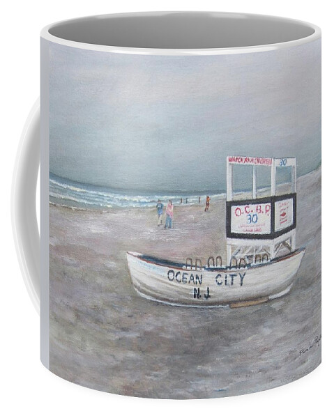 Painting Coffee Mug featuring the painting 30th Street Ocean City by Paula Pagliughi