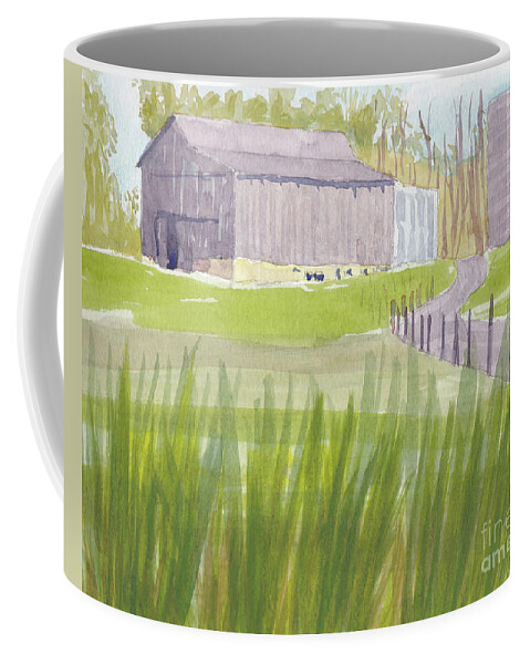 Barn Coffee Mug featuring the painting Barn at 3171 Davidsonville Rd by Mike Robinson
