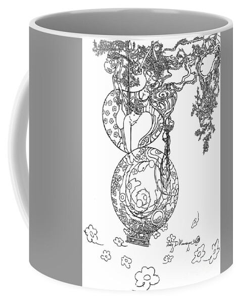  Coffee Mug featuring the drawing Untitled #33 by Judy Henninger