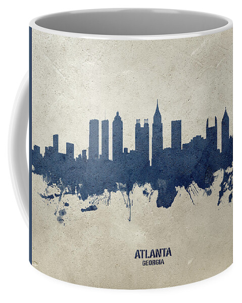 Atlanta Coffee Mug featuring the digital art Atlanta Georgia Skyline by Michael Tompsett