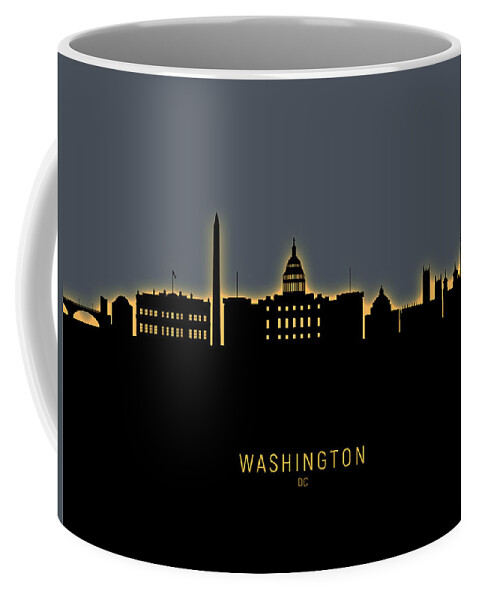 Washington Coffee Mug featuring the digital art Washington DC Skyline #35 by Michael Tompsett