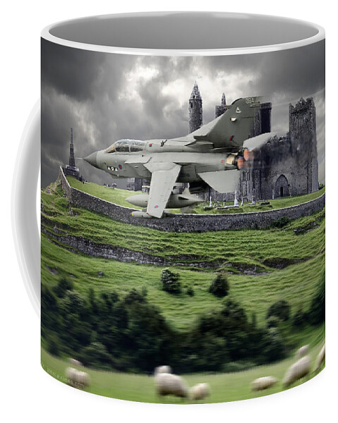 Panavia Coffee Mug featuring the digital art Tornado Over The Farm by Custom Aviation Art