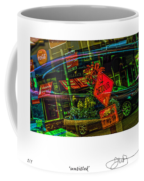 Signed Limited Edition Of 10 Coffee Mug featuring the digital art 36 by Jerald Blackstock
