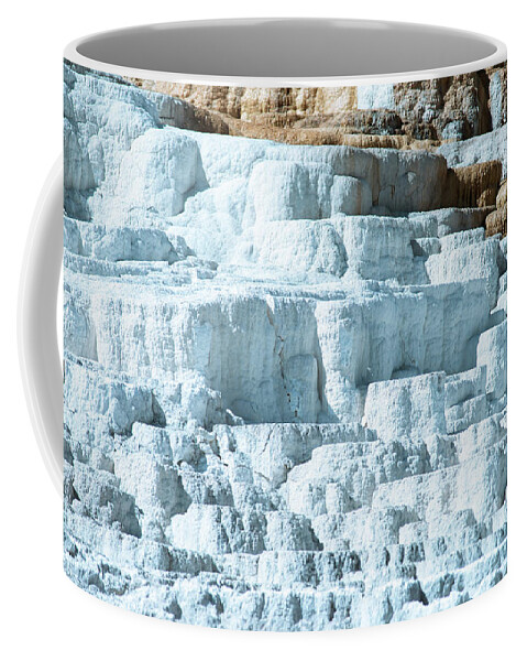  Mountains Coffee Mug featuring the photograph Travertine Terraces, Mammoth Hot Springs, Yellowstone #38 by Alex Grichenko