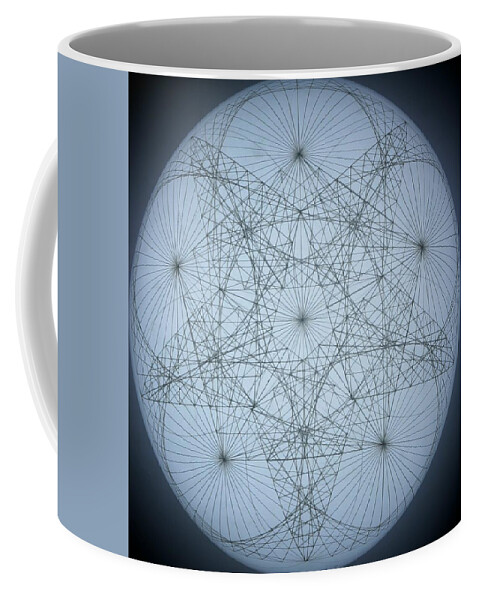 Star Coffee Mug featuring the drawing 3D Quantum Star by Jason Padgett