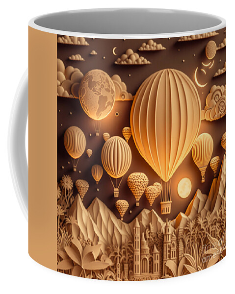 Balloons Coffee Mug featuring the digital art Balloons by Jay Schankman