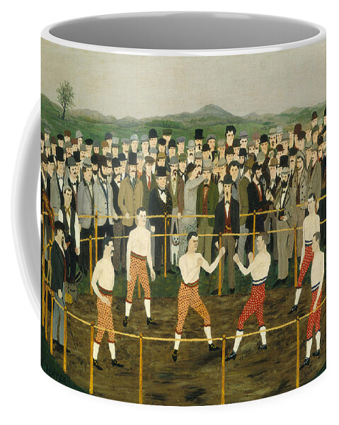 George A Hayes Coffee Mug featuring the painting Bare Knuckles #5 by George A Hayes
