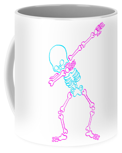 Dabbing Skeleton Halloween Funny Humor Costume Black Coffee Mug 
