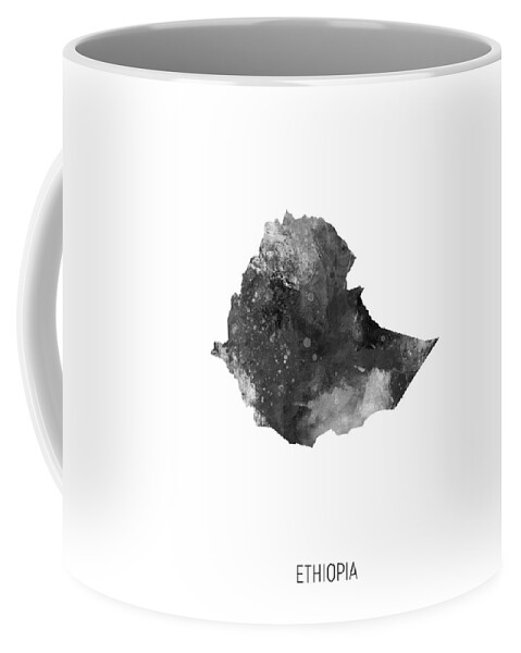 Ethiopia Coffee Mug featuring the digital art Ethiopia Watercolor Map by Michael Tompsett