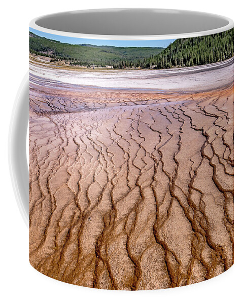 Travel Coffee Mug featuring the photograph Grand Prismatic Spring in Yellowstone National Park #4 by Alex Grichenko