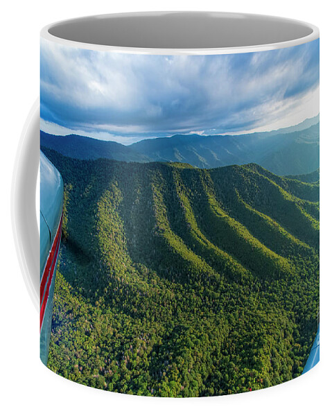 Great Smoky Mountains National Park Coffee Mug featuring the photograph Great Smoky Mountains National Park Aerial Photo #4 by David Oppenheimer