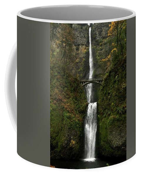Oregon Coffee Mug featuring the photograph Multnomah Falls #4 by Whispering Peaks Photography