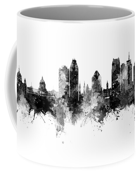Saint Paul Coffee Mug featuring the digital art Saint Paul Minnesota Skyline by Michael Tompsett