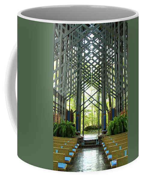 Thorncrown Chapel Coffee Mug featuring the photograph Thorncrown Chapel #4 by Lens Art Photography By Larry Trager