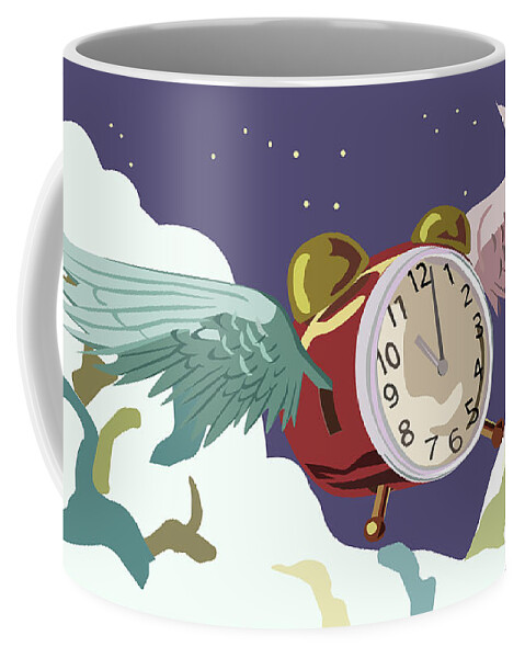 Illustration Coffee Mug featuring the photograph Time Flies #4 by Spencer Sutton