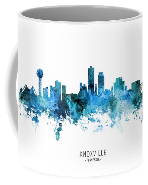 Knoxville Coffee Mug featuring the digital art Knoxville Tennessee Skyline by Michael Tompsett