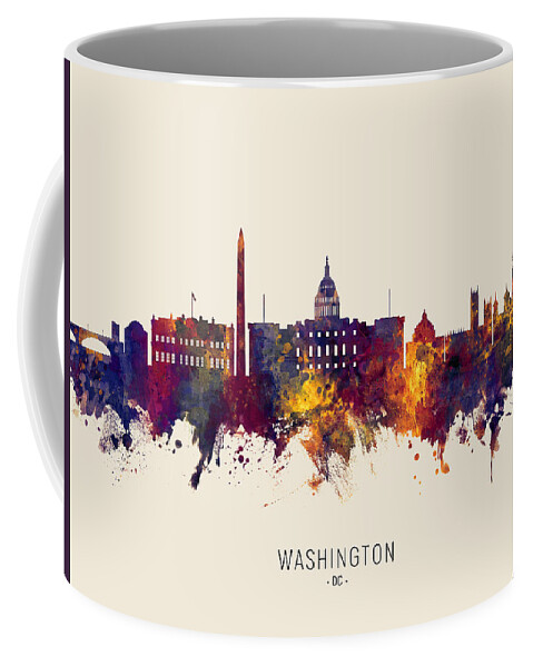 Washington Coffee Mug featuring the digital art Washington DC Skyline #41 by Michael Tompsett