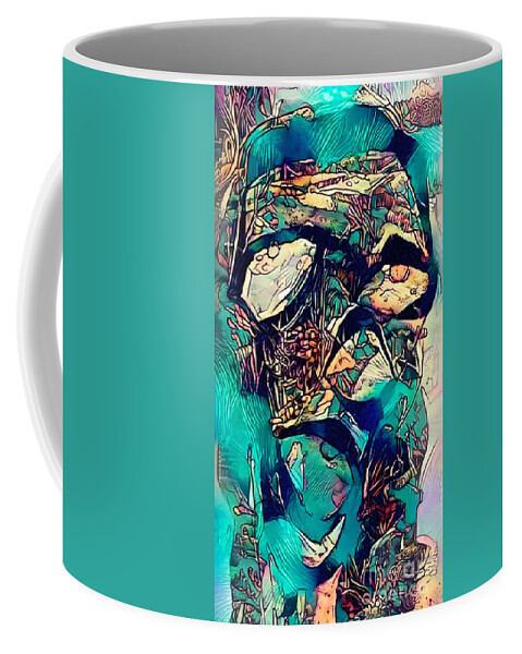 Contemporary Art Coffee Mug featuring the digital art 48 by Jeremiah Ray