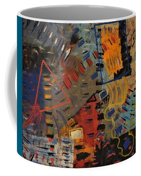Blue Coffee Mug featuring the painting 4th of July by Pam O'Mara