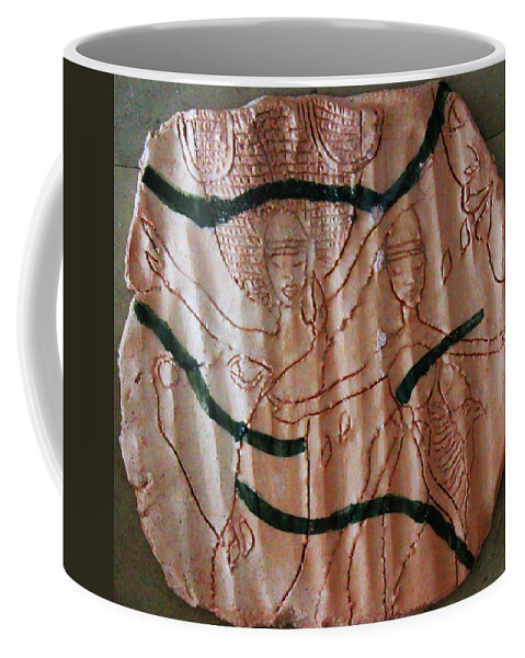 Jesus Coffee Mug featuring the ceramic art Kintu and Nambi Journey To Earth #5 by Gloria Ssali