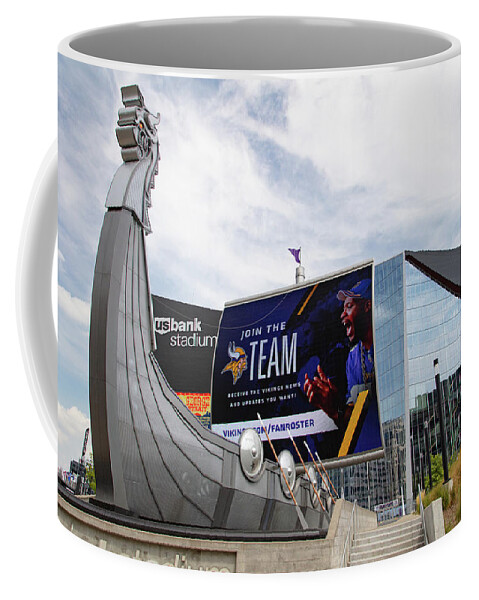 Eldon Mcgraw Media Coffee Mug featuring the photograph Minnesota Vikings US Bank Stadium in Minneapolis Minnesota #5 by Eldon McGraw