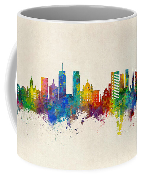 Syracuse Coffee Mug featuring the digital art Syracuse New York Skyline #5 by Michael Tompsett