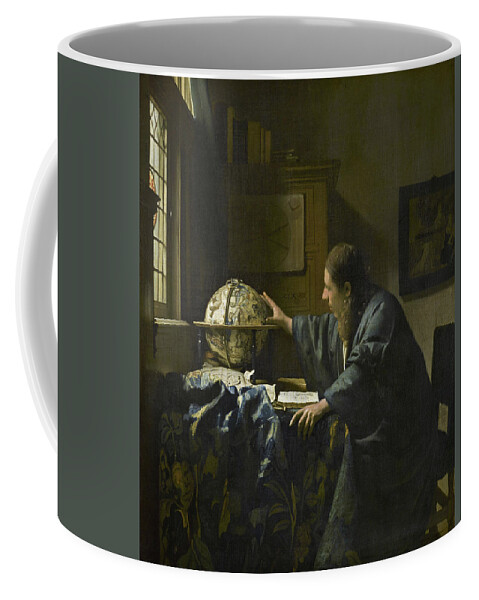Baroque Coffee Mug featuring the painting The Astronomer #5 by Johannes Vermeer