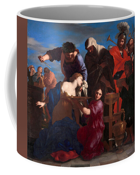 Giovanni Francesco Romanelli Coffee Mug featuring the painting The Sacrifice of Polyxena by Giovanni Francesco Romanelli