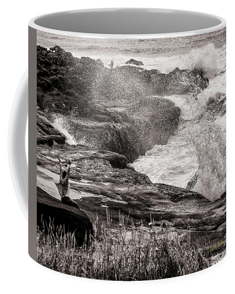 Breaking Waves Coffee Mug featuring the photograph 50 Shades of Wow by Phyllis McDaniel