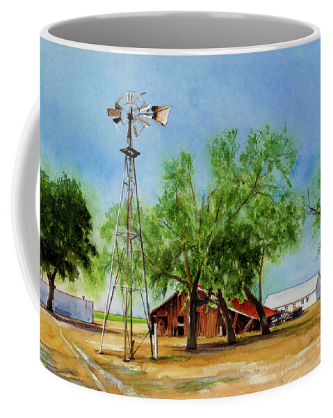 Placer Arts Coffee Mug featuring the painting #506 Algeos Barn #506 by William Lum