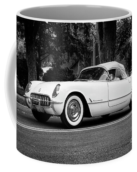 Chevrolet Coffee Mug featuring the photograph '54 Corvette Convertible #54 by Dennis Hedberg