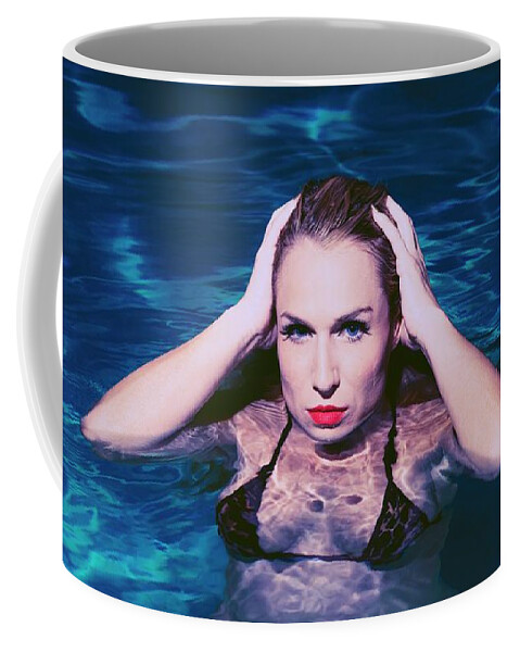 Model Dancer Coffee Mug featuring the photograph 5830 Piper Precious Midnight Wet Dip by Nasser Atelier