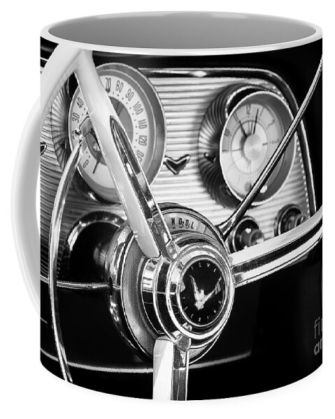 Ford Coffee Mug featuring the photograph '59 T-Bird Dash #59 by Dennis Hedberg