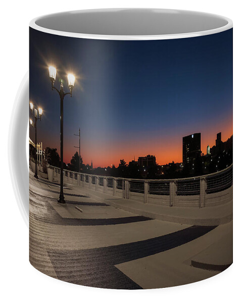 Sunset Coffee Mug featuring the photograph 5th Street Bridge Sunset-1 by John Kirkland