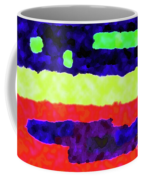 Walter Paul Bebirian: The Bebirian Art Collection Coffee Mug featuring the digital art 6-21-2012nabcdefghijklmnopqrtuvw by Walter Paul Bebirian