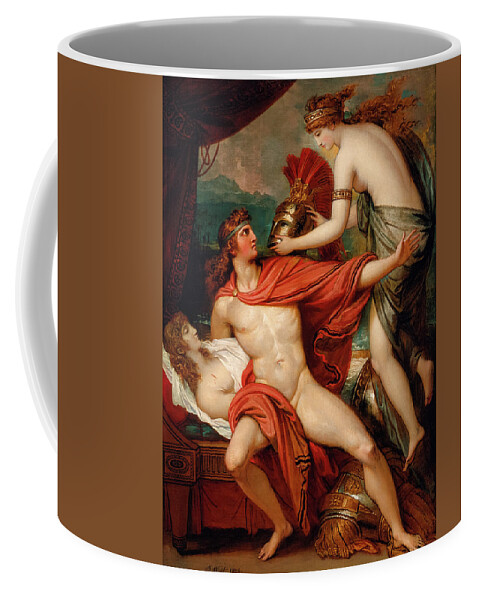 Greek Mythology Coffee Mug featuring the painting Thetis Bringing the Armor to Achilles #6 by Benjamin West