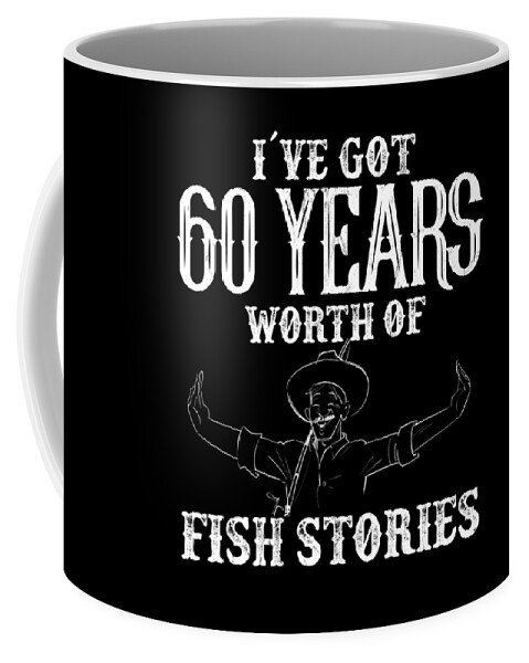 60Th Birthday Fisherman Funny Bass Fishing Gift Idea Design Coffee