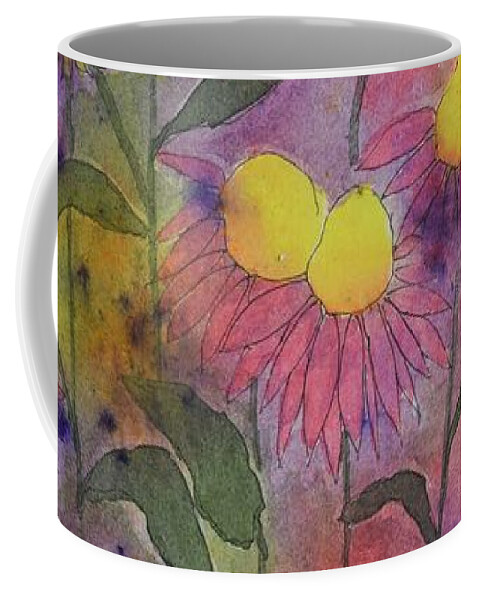 Barrieloustark Coffee Mug featuring the painting #650 Cosmos Surprise by Barrie Stark