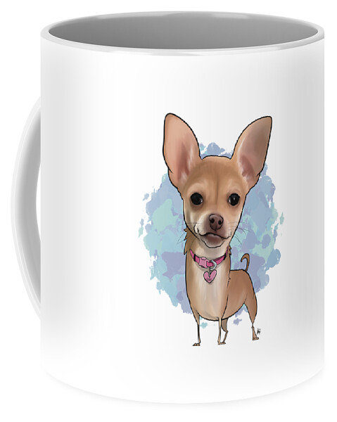 6569 Coffee Mug featuring the drawing 6569 Guilinger by Canine Caricatures By John LaFree