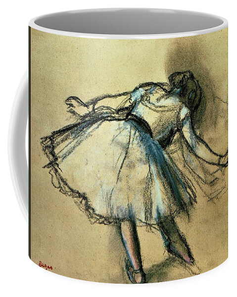 68 EDGAR DEGAS DANCER EXECUTING PORT dde BRAS 1880 BLACK CHALK Coffee Mug  by Edgar Degas - Fine Art America